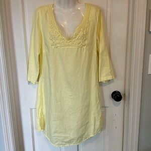 Malvin Hamburg, Germany I ❤️ linen dress size medium US‎ 8 Sunshine Yellow
